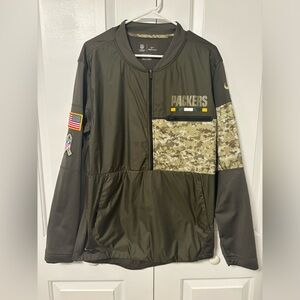 Green Bay Packers Solute to Service Military Nike Half Zip Size Large